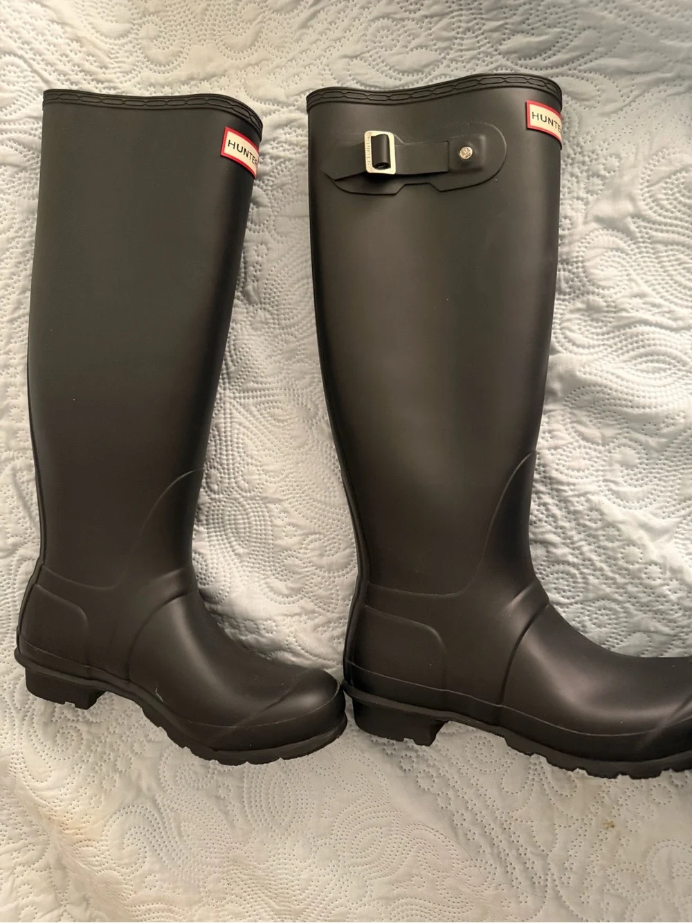 Hunter black tall boots NWOT